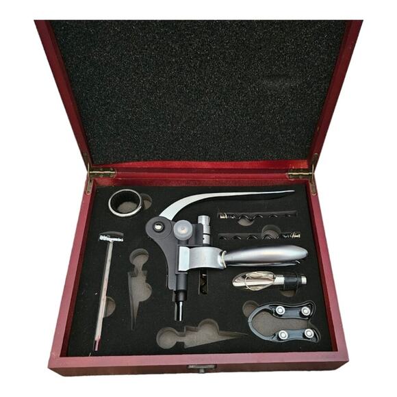 Arolly Manual Wine Bottle Opener Corkscrew Kit, Zinc Alloy Handle Opener Kit - Picture 1 of 7